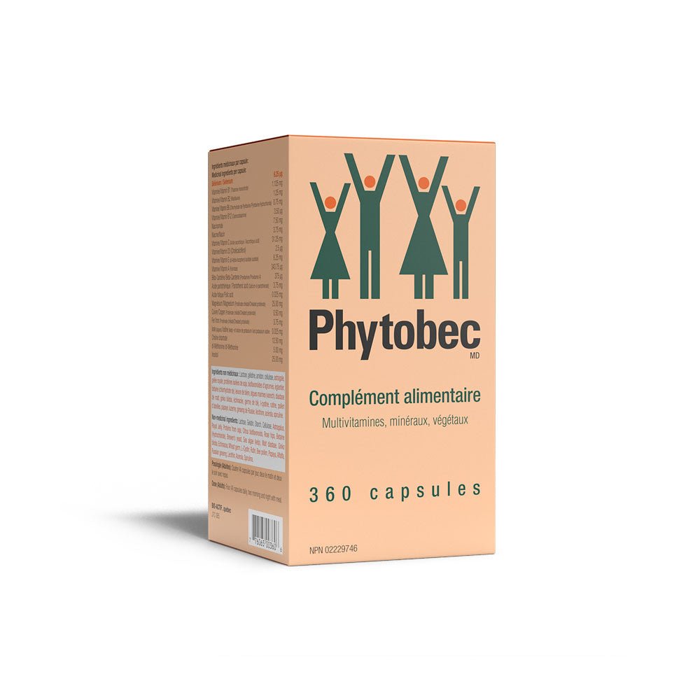 Phytobec 360 capsules : Supplément de Vitamines et Minéraux Essentiels - Bio - Actif