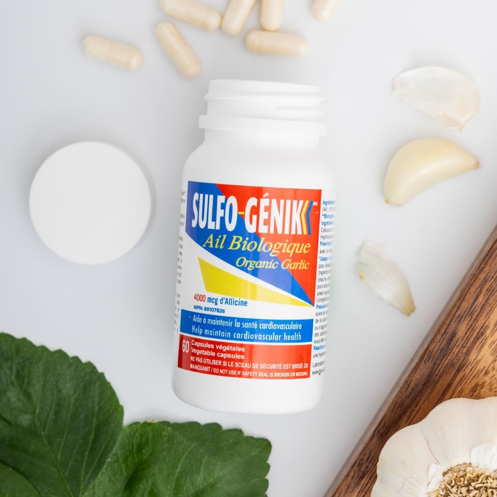 Ail Biologique Sulfo - génik - Soutien Naturel pour la Santé Cardiovasculaire - Bio - Actif