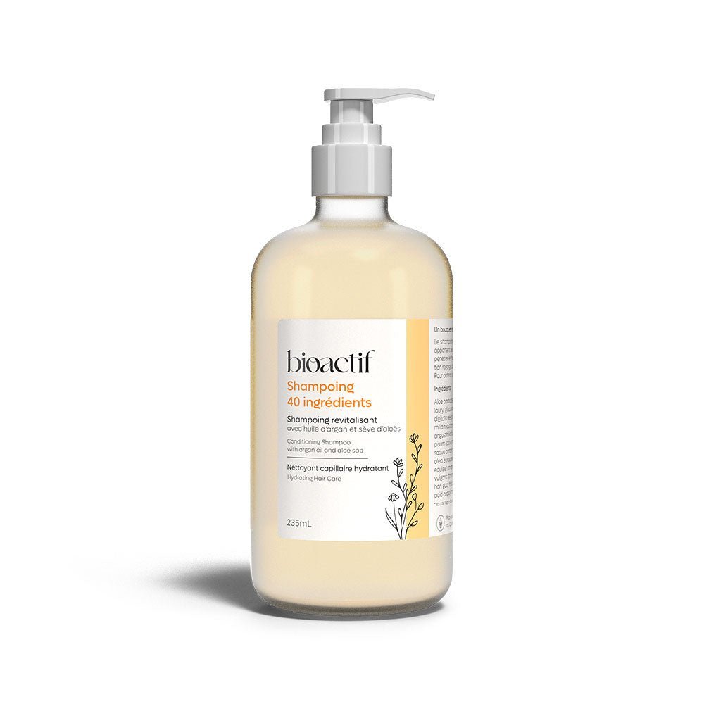 Shampoing 40 Ingrédients 250ml : Une Hydratation Naturelle pour Cheveux éclatants - Bio - Actif