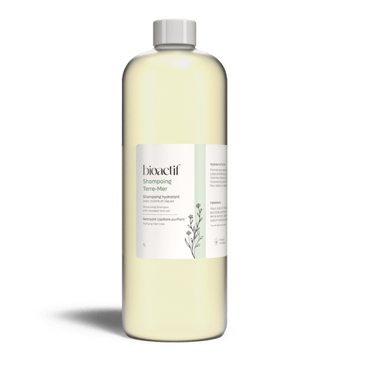 Shampooing Terre et Mer 1 litre - Soin Naturel pour Cheveux Sains - Bio - Actif